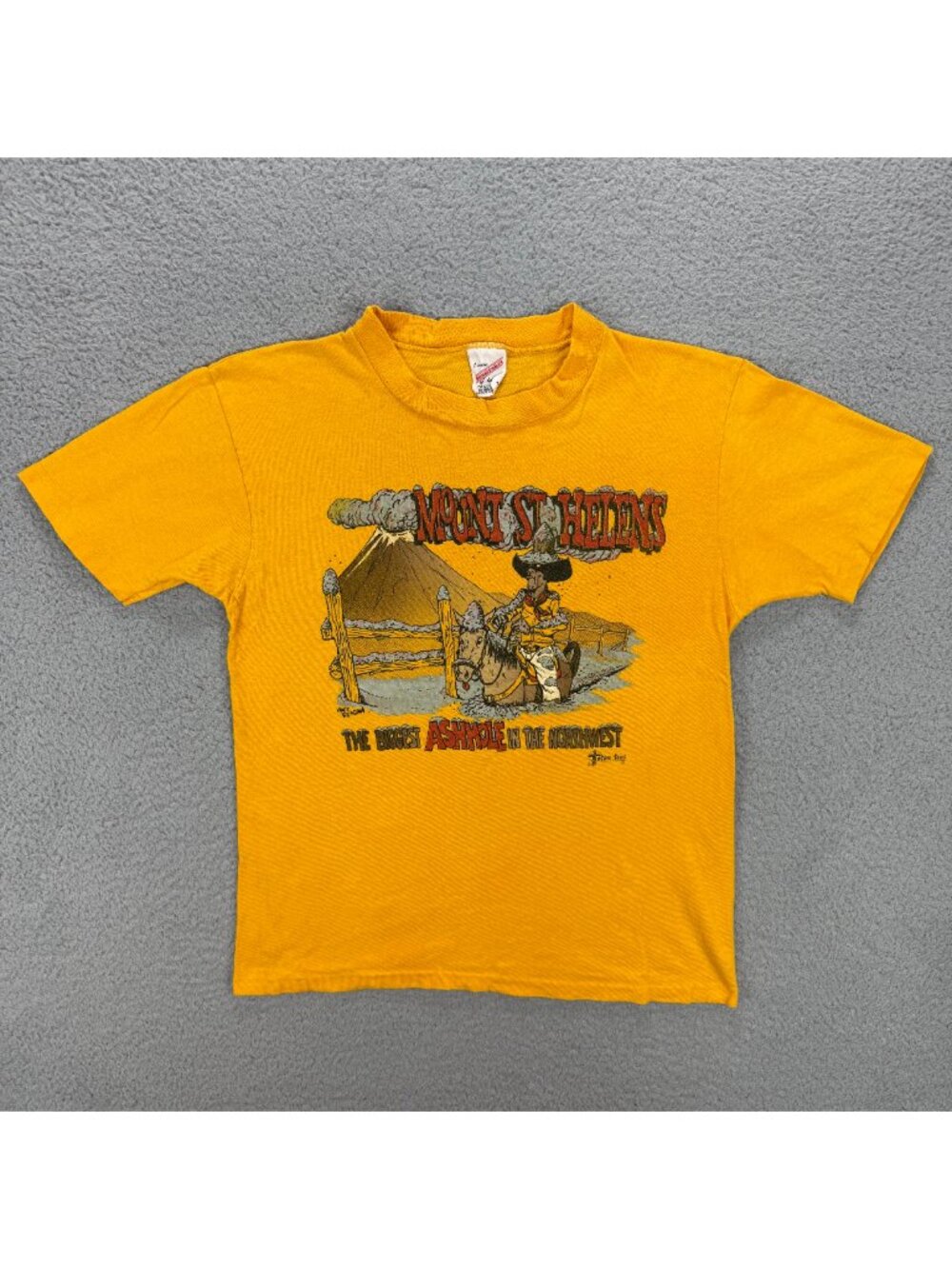 Mount St Helens T Shirt Kids Medium Volcano Totem Tees Single Stitch USA Vintage